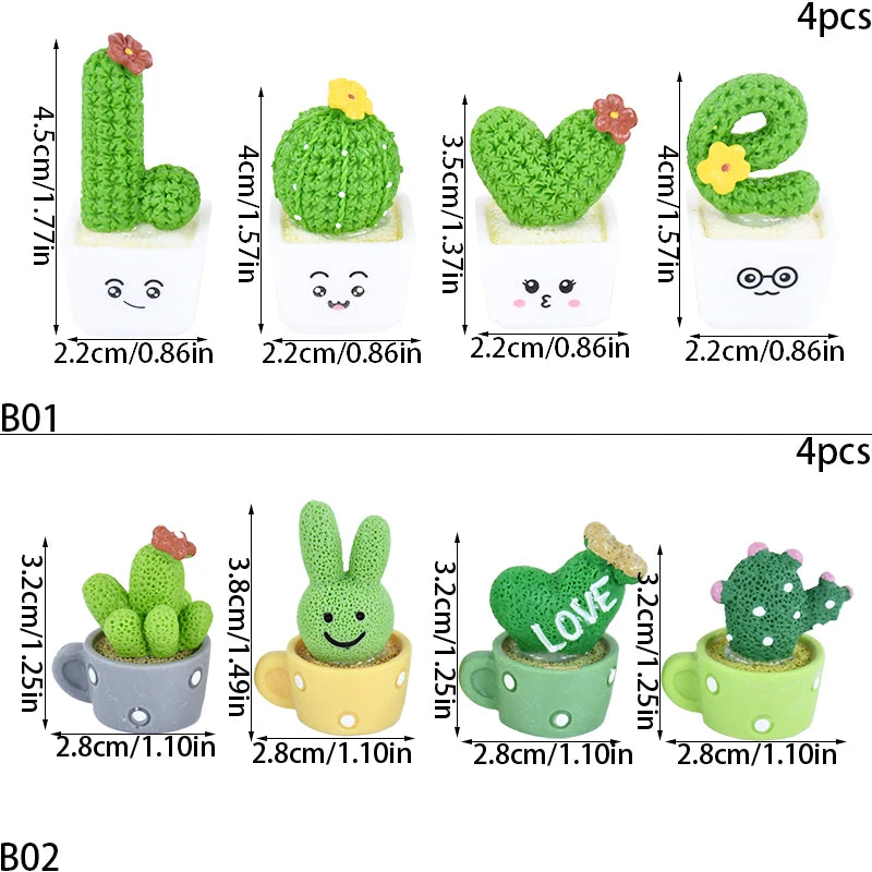 Mini Cactos Suculentos para Enfeite