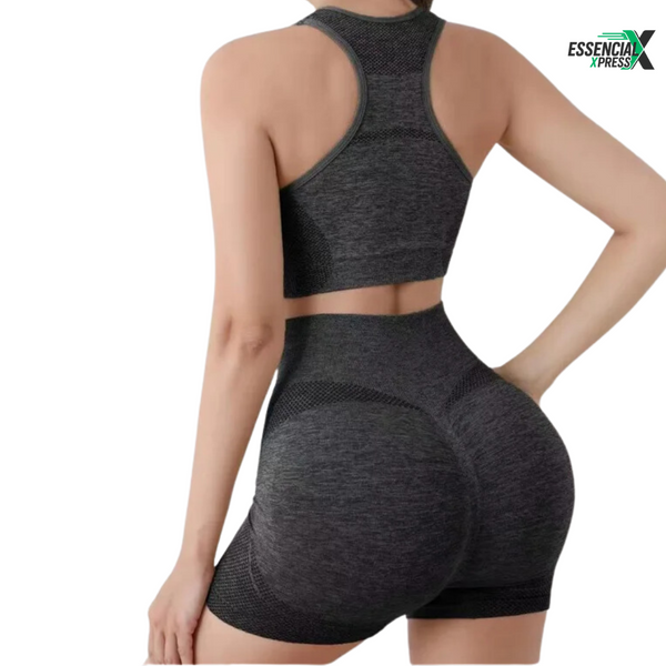 Conjunto de Ioga Sem Costura Fitness