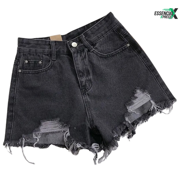 Shorts Jeans Feminino de Cintura Alta